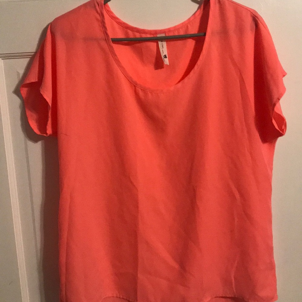 Pink Owl Size Small Neon Pink Tee